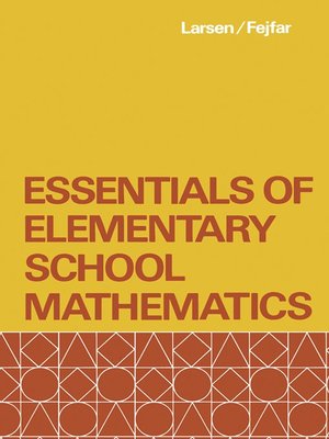 cover image of Essentials of Elementary School Mathematics